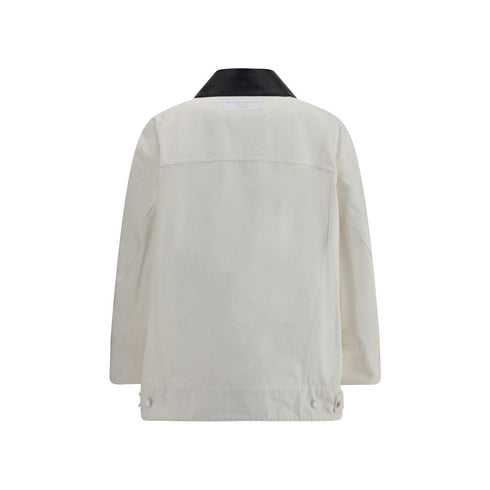Givenchy DENIM PARKA WITH LEATHER COLLAR